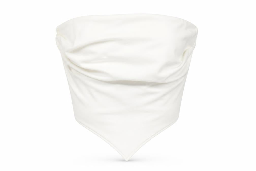 Zara Womens White Polyester Cropped T-Shirt Size XS Off the Shoulder