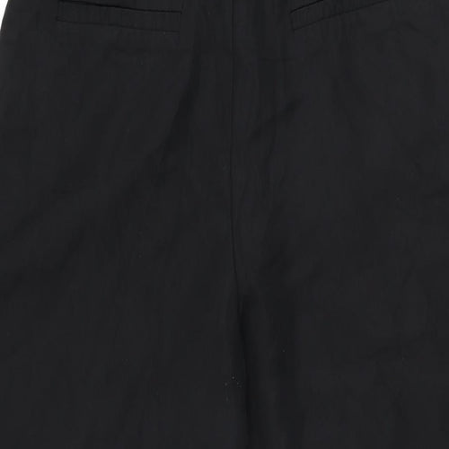 Zara Womens Black Lyocell Trousers Size XS L32 in Regular Zip