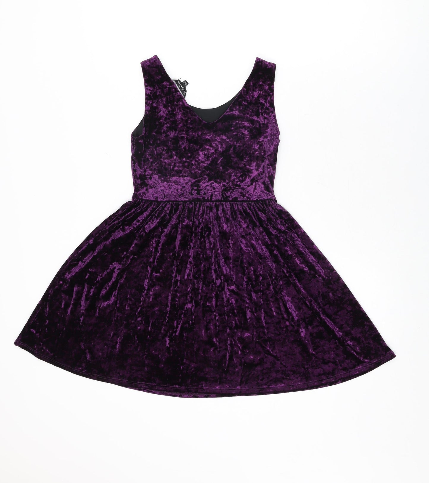 Candy Couture Girls Purple Polyamide A-Line Size 10-11 Years Round Neck Pullover