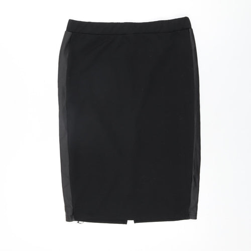 Womens Womens Black Polyester Straight & Pencil Skirt Size L