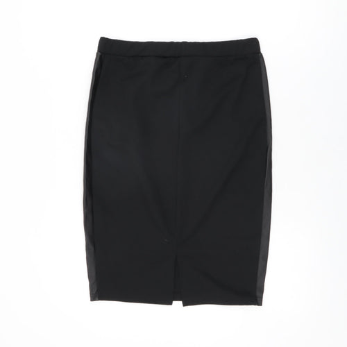 Womens Womens Black Polyester Straight & Pencil Skirt Size L