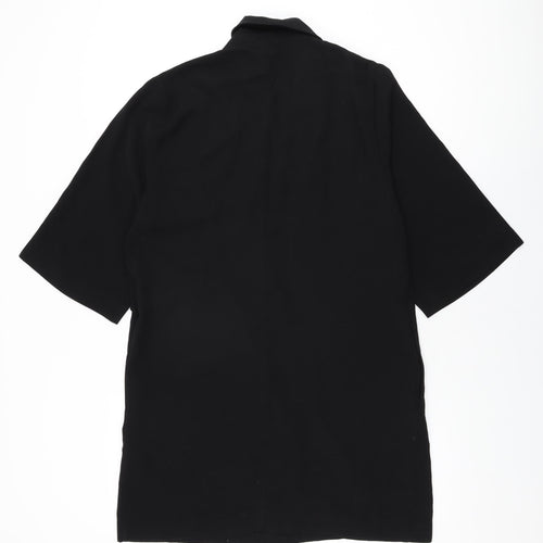 b.young Womens Black Polyester Basic Button-Up Size 8 Collared