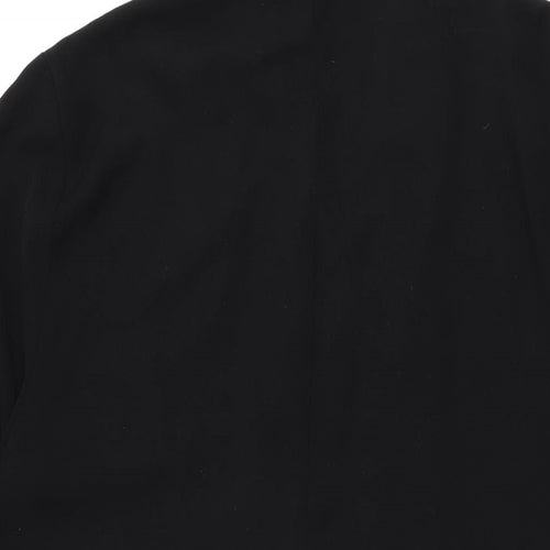 b.young Womens Black Polyester Basic Button-Up Size 8 Collared