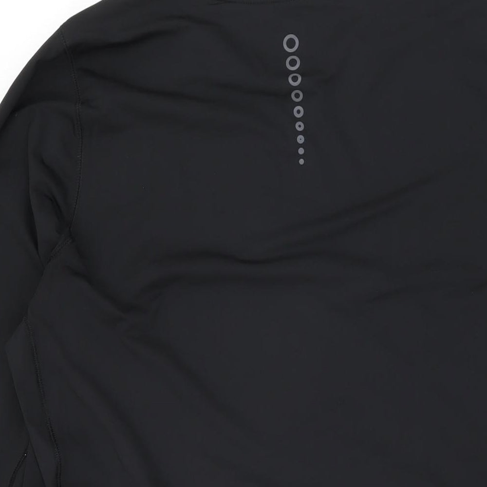 GOODMOVE Womens Black Polyester Basic T-Shirt Size 2XL Round Neck Pullover