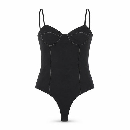 Zara Womens Black Cotton Bodysuit One-Piece Size XS Zip