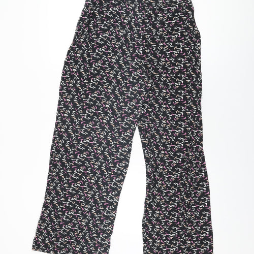 Freya Womens Black Geometric Modal Top Pyjama Pants Size M Drawstring