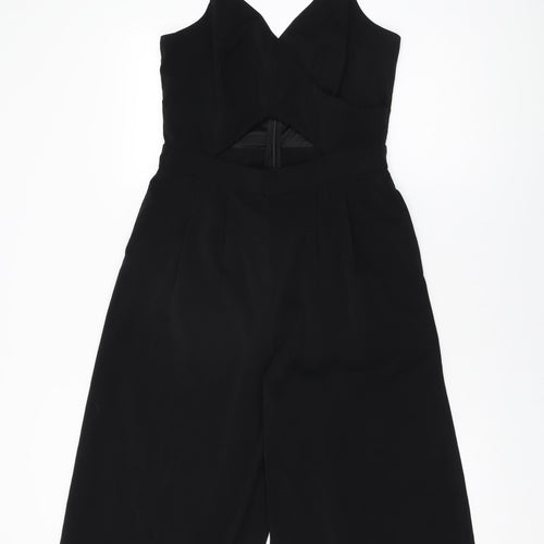 Girls On Film Womens Black Polyester Jumpsuit One-Piece Size 12 L19 in Zip