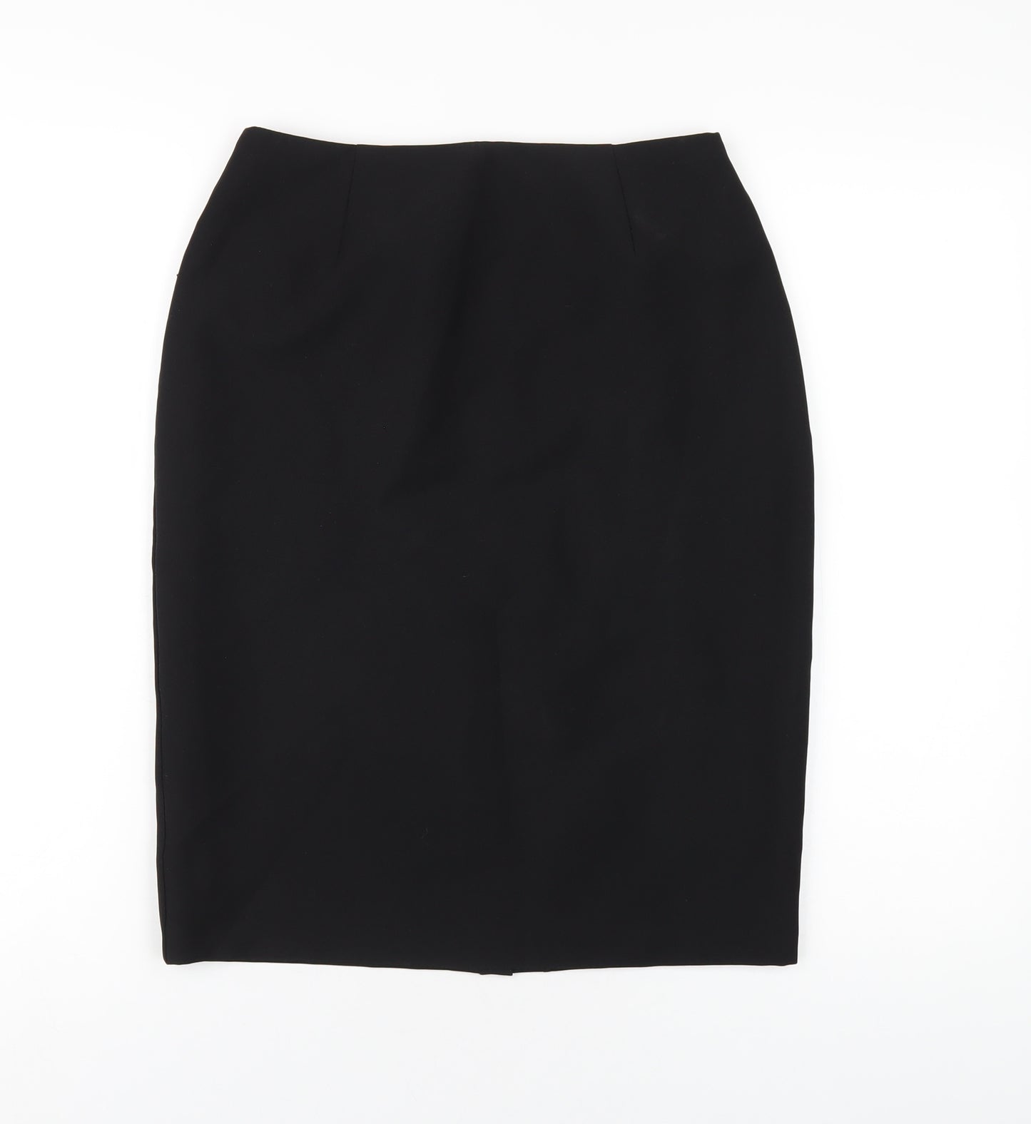 Kit Womens Black Polyester Straight & Pencil Skirt Size 10 Zip