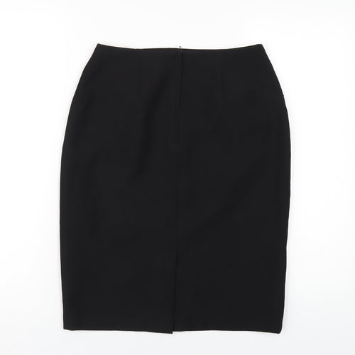 Kit Womens Black Polyester Straight & Pencil Skirt Size 10 Zip