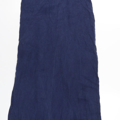 Zara Womens Blue Cotton A-Line Size S Scoop Neck Pullover