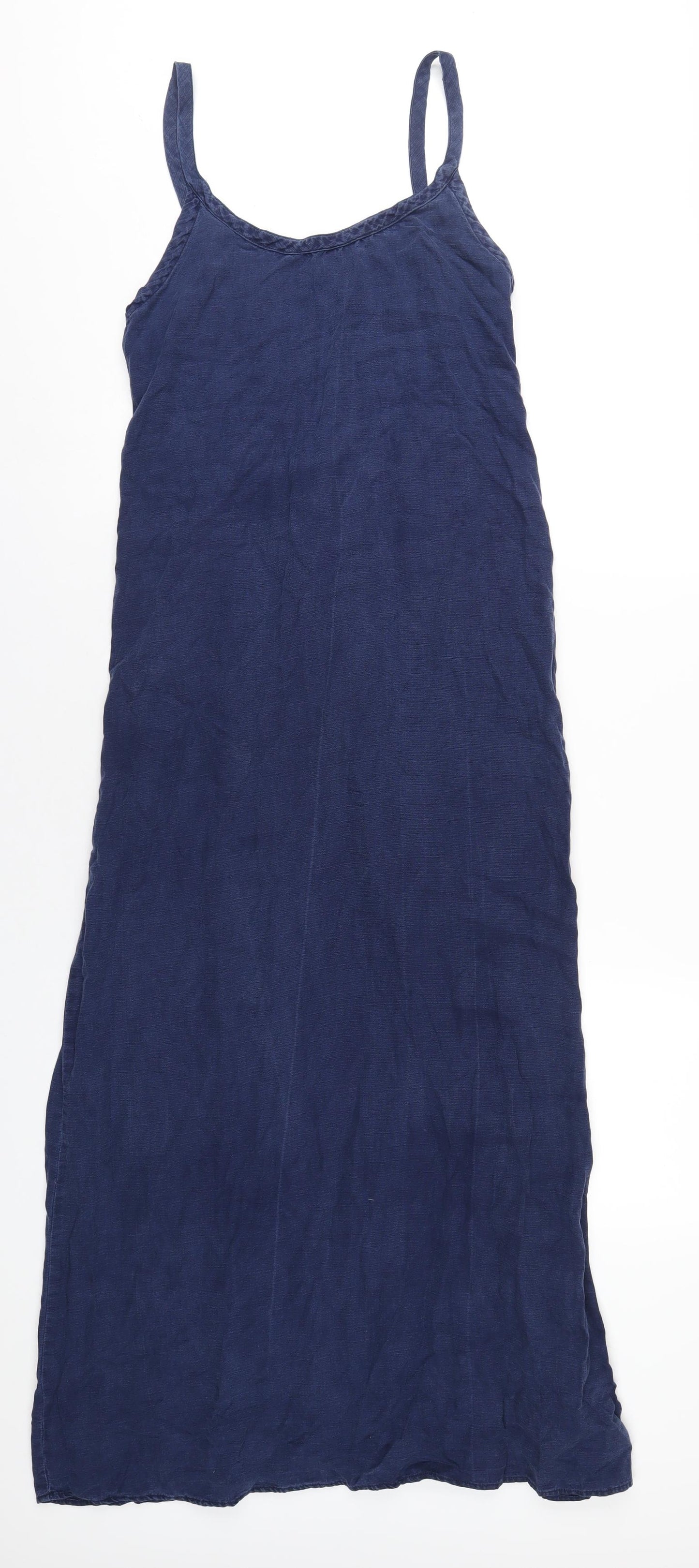 Zara Womens Blue Cotton A-Line Size S Scoop Neck Pullover