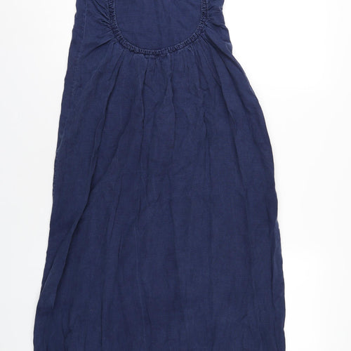 Zara Womens Blue Cotton A-Line Size S Scoop Neck Pullover