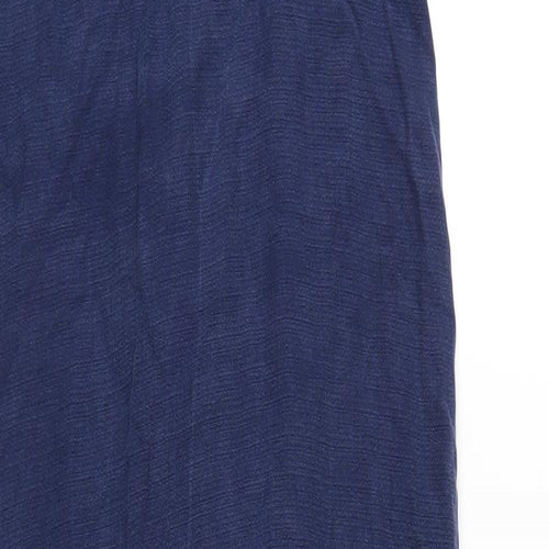 Zara Womens Blue Cotton A-Line Size S Scoop Neck Pullover