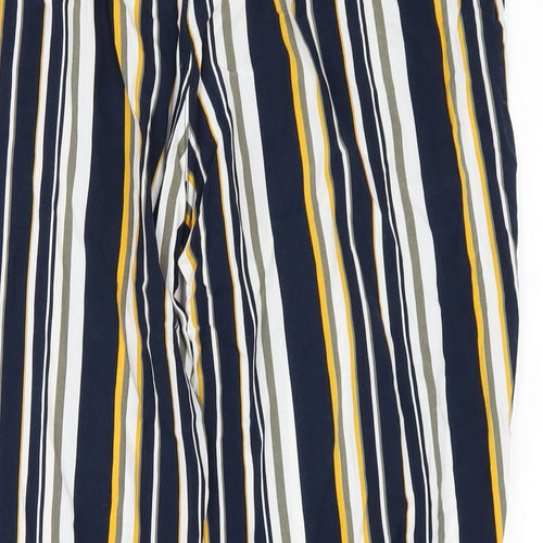 Damart Womens Multicoloured Striped Viscose Trousers Size 16 L26 in Regular Drawstring