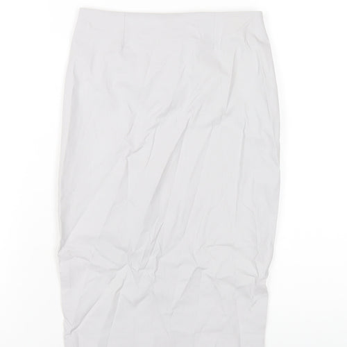 ASOS Womens Grey Viscose Straight & Pencil Skirt Size 6 Zip