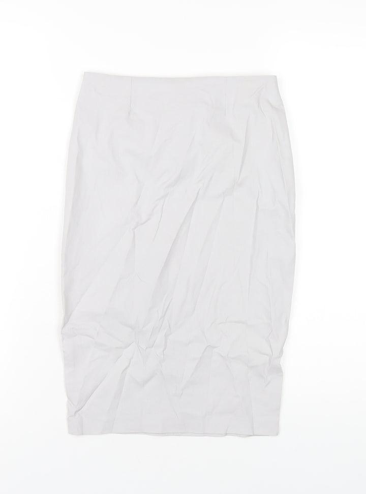 ASOS Womens Grey Viscose Straight & Pencil Skirt Size 6 Zip