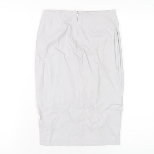ASOS Womens Grey Viscose Straight & Pencil Skirt Size 6 Zip