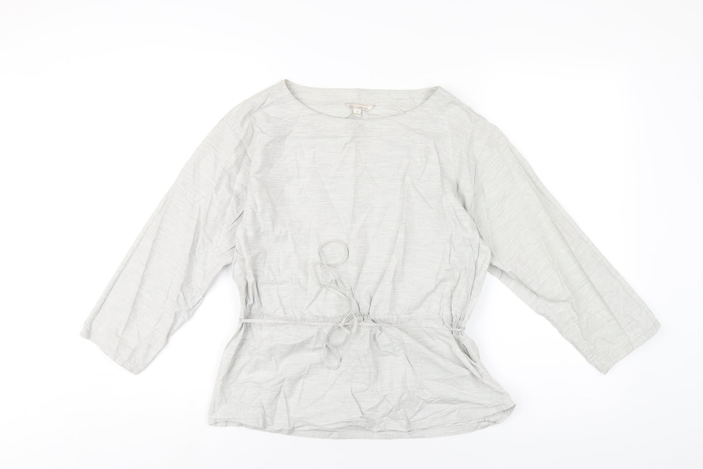 Gap Womens Grey Cotton Basic T-Shirt Size S Boat Neck
