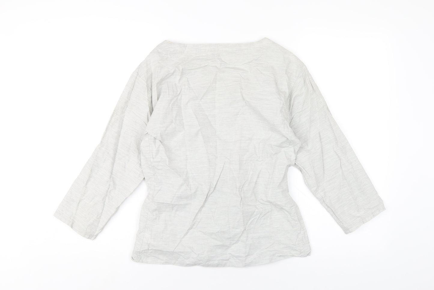 Gap Womens Grey Cotton Basic T-Shirt Size S Boat Neck