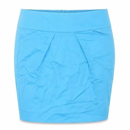 Red Herring Womens Blue Cotton Straight & Pencil Skirt Size 12 Zip