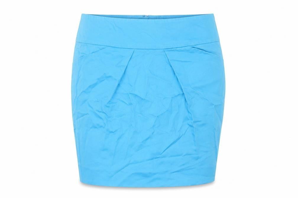 Red Herring Womens Blue Cotton Straight & Pencil Skirt Size 12 Zip