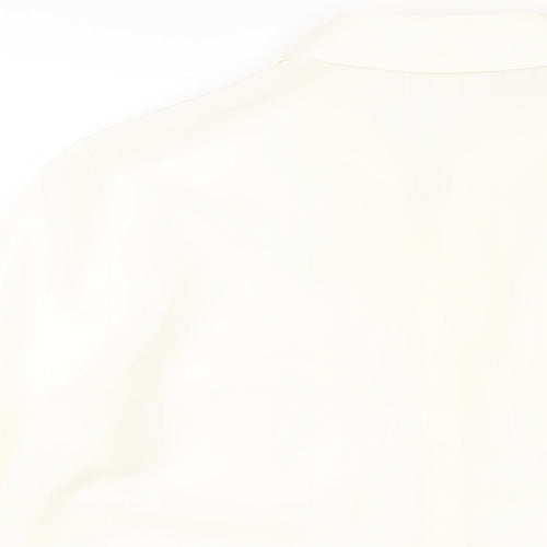 Marks and Spencer Womens Ivory Polyester Basic Button-Up Size 16 Collared