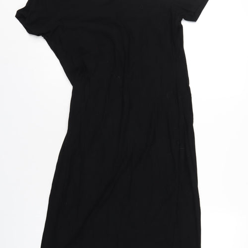 NEXT Womens Black Viscose A-Line Size 10 V-Neck Pullover