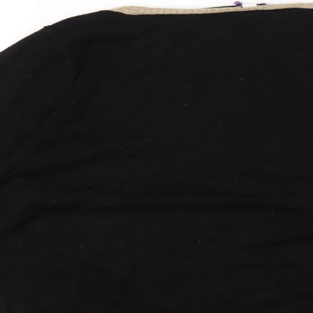 BHS Womens Black Round Neck Acrylic Pullover Jumper Size 16