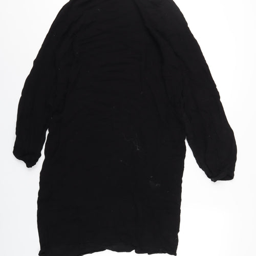 H&M Womens Black Viscose A-Line Size 10 Round Neck Pullover