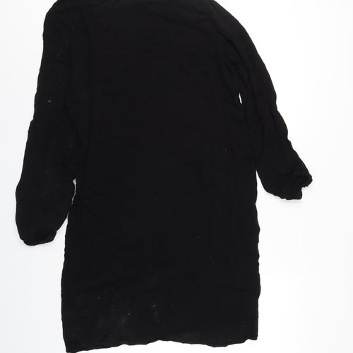 H&M Womens Black Viscose A-Line Size 10 Round Neck Pullover
