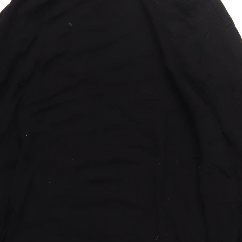 H&M Womens Black Viscose A-Line Size 10 Round Neck Pullover