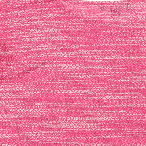 Saloos Womens Pink Polyester Basic T-Shirt Size 14 Round Neck