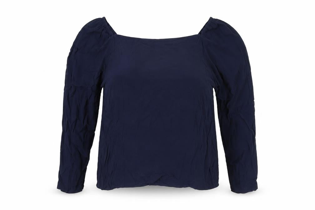 Next Womens Blue Viscose Basic T-Shirt Size 18 Square Neck