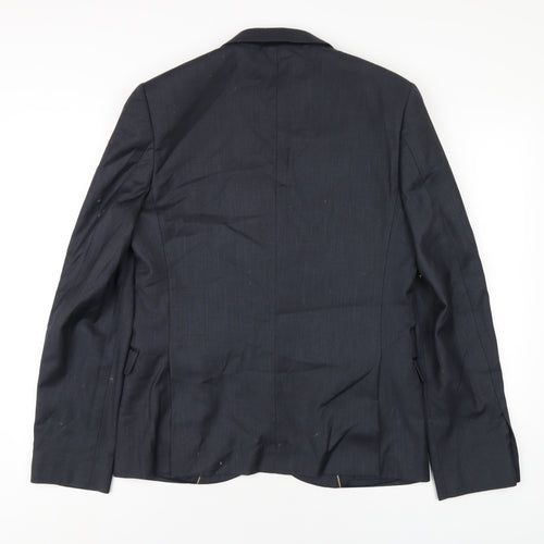 Topman Mens Grey Polyacrylate Fibre Jacket Blazer Size 38 Regular