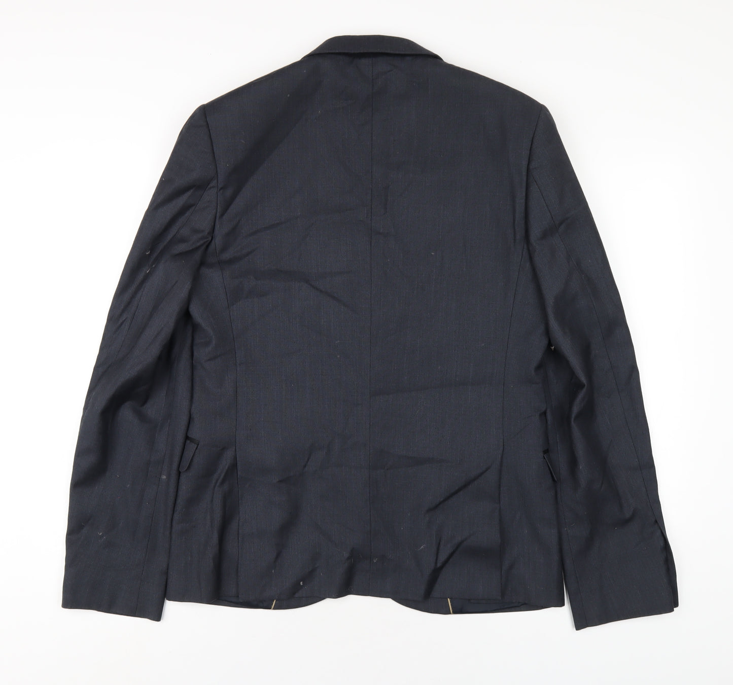 Topman Mens Grey Polyacrylate Fibre Jacket Blazer Size 38 Regular