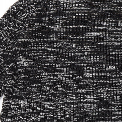 H&M Womens Black Crew Neck Cotton Pullover Jumper Size S