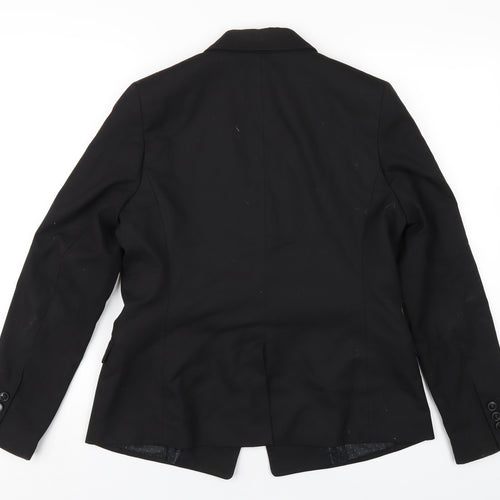 NEXT Womens Black Polyester Jacket Blazer Size 14