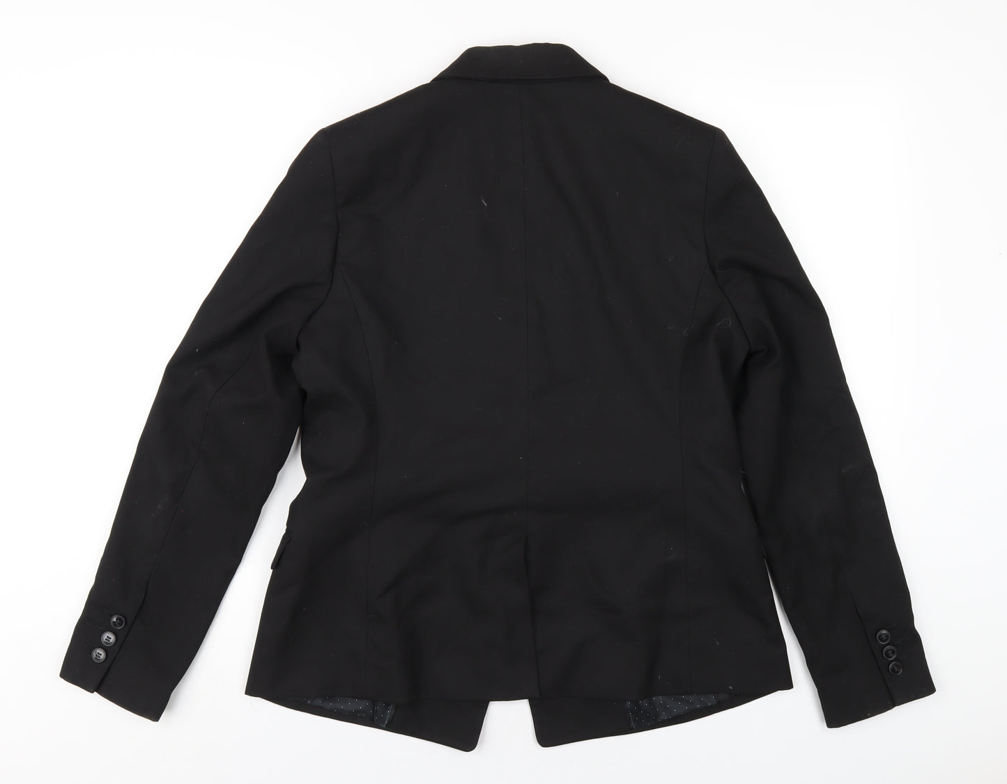 NEXT Womens Black Polyester Jacket Blazer Size 14
