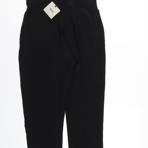 ASOS Womens Black Polyester Jumpsuit One-Piece Size 10 L31 in Zip