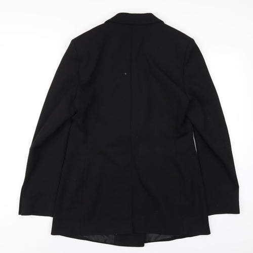 NEXT Womens Black Polyester Jacket Blazer Size 12