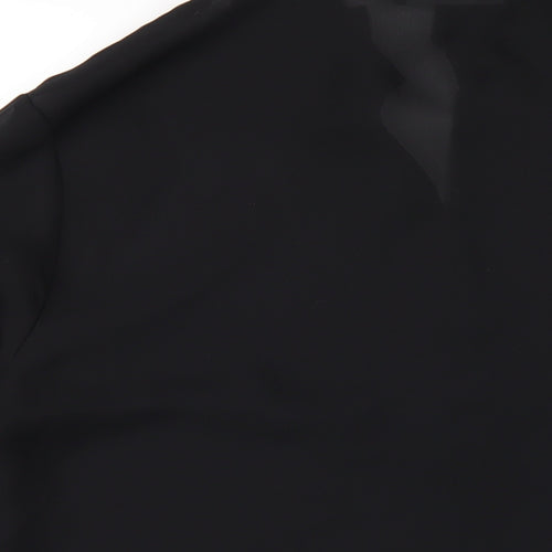 Jessica Holbrook Womens Black Polyester Basic Button-Up Size XL Collared