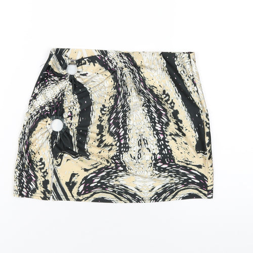 Urban Outfitters Womens Multicoloured Geometric Polyester Mini Skirt Size XS