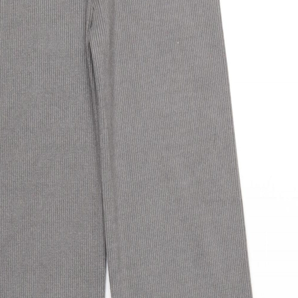 New Look Womens Grey Polyester Trousers Size M L30 in Regular