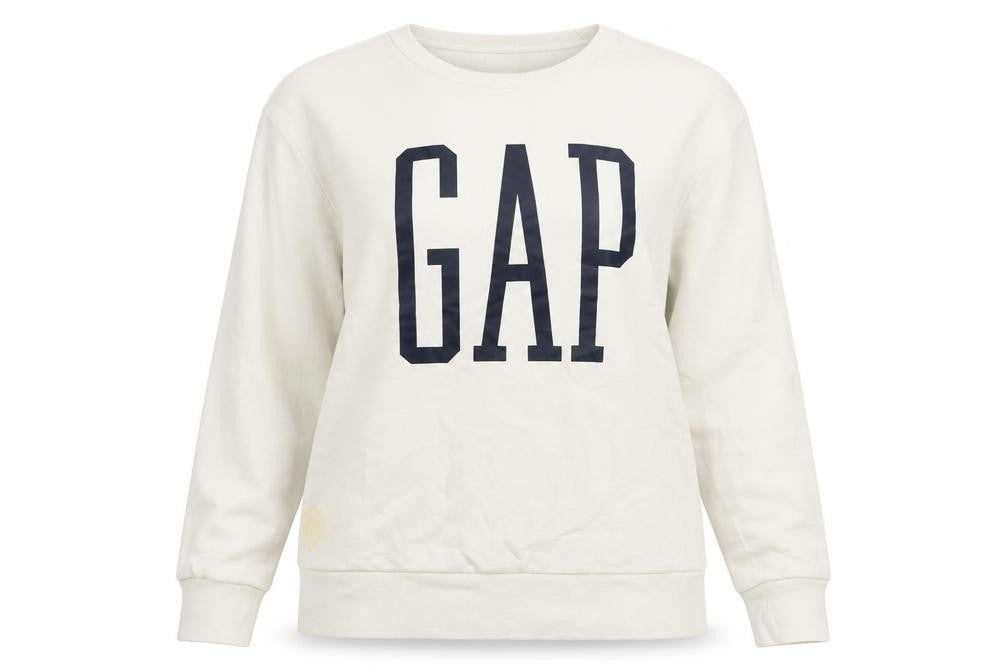 Gap Womens Ivory Cotton Pullover Sweatshirt Size L Pullover