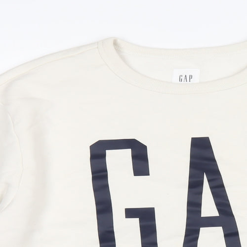 Gap Womens Ivory Cotton Pullover Sweatshirt Size L Pullover