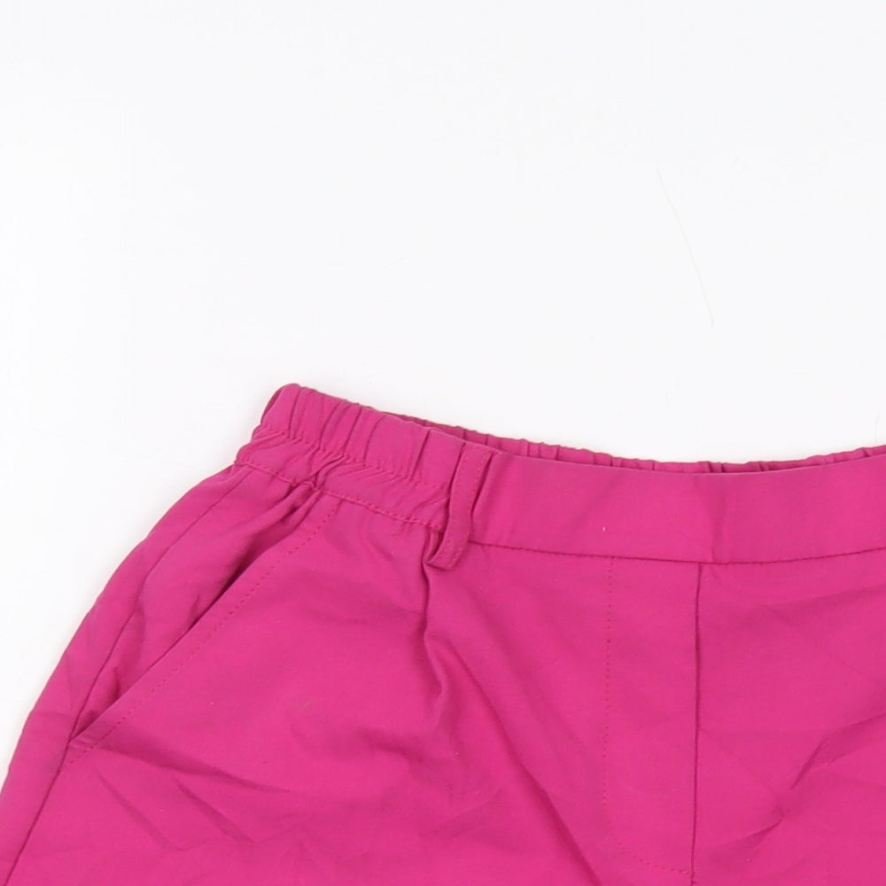 Bershka Womens Pink Polyester Basic Shorts Size M L3 in Regular Pull On