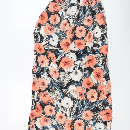 Miss Selfridge Womens Multicoloured Floral Viscose Maxi Size 10 Square Neck Pullover