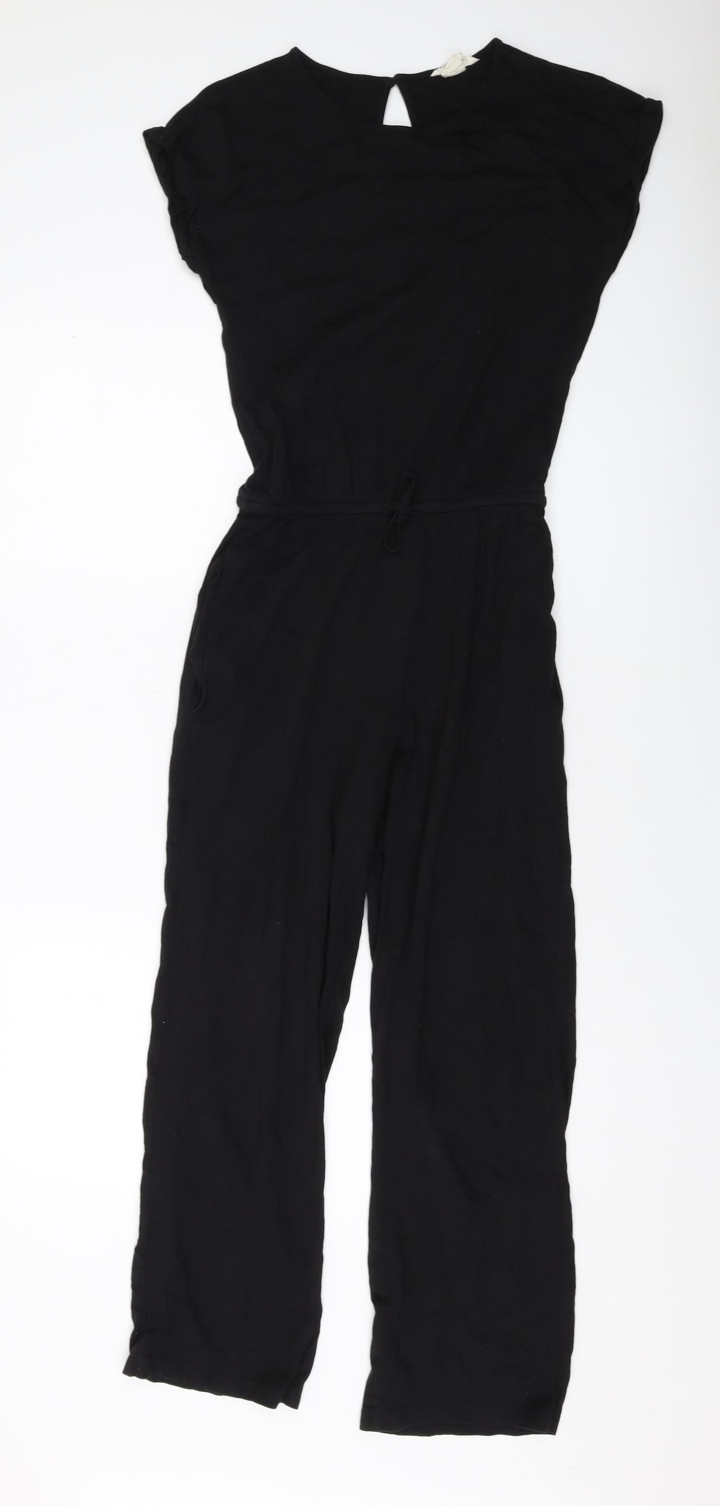 H&M Girls Black Cotton Jumpsuit One-Piece Size 13 Years Pullover