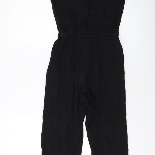 H&M Girls Black Cotton Jumpsuit One-Piece Size 13 Years Pullover