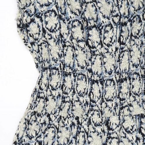 Justice League Womens Multicoloured Geometric Viscose A-Line Size L Round Neck Pullover